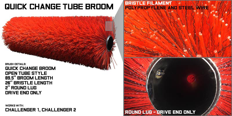 8 5/8 X 36 X 66 Poly Tube Broom - United Rotary Brush