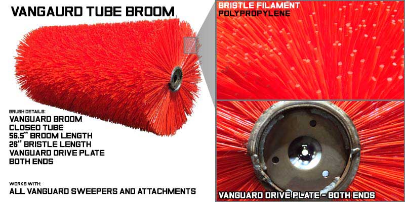 Tube brooms, center broom, replacement brooms, tube broom